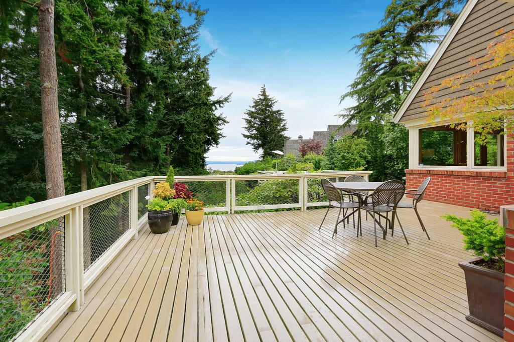 beautiful wooden deck for home